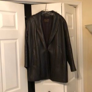 Hening furs leather jacket